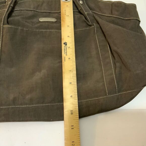 EDDIE Bauer bag brown color nylon double handles multiple pockets - Picture 9 of 11
